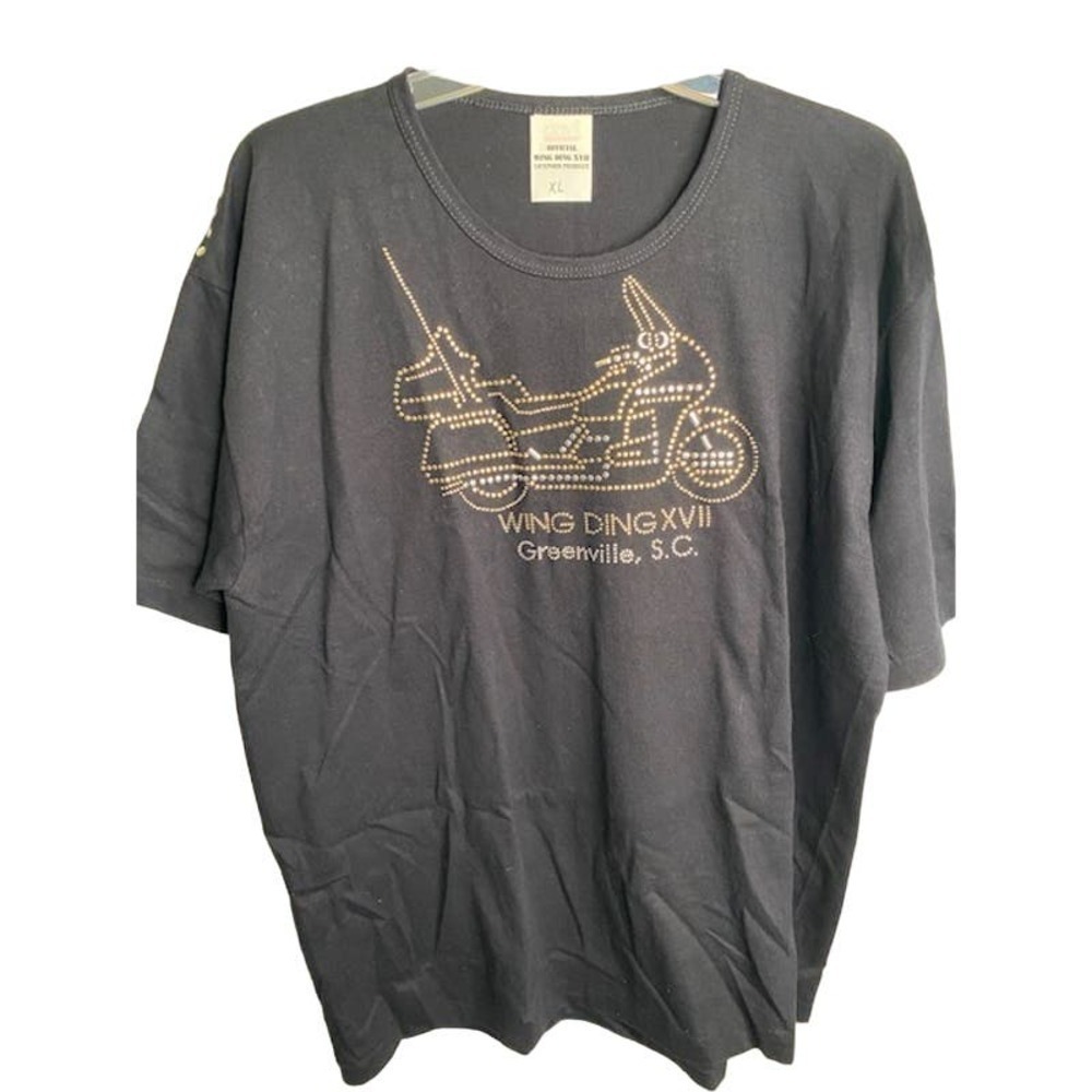Wing Ding XVII Greenville, S.C. Size XL Black Gold and Silver Studded NWOTs